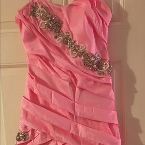 SALE!! BARBIE Pink prom dress with jewels! Worn twice.
